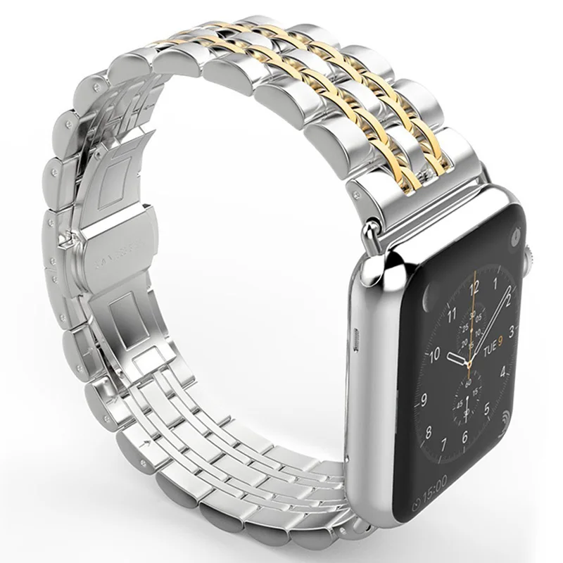 Ремешок для часов из нержавеющей стали ремешок IWatch Apple Watch 38 мм 42 металлический с