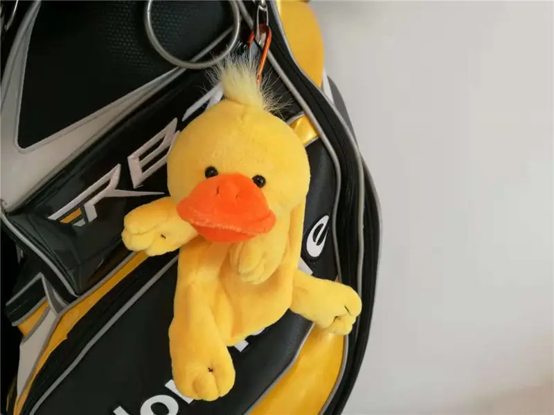 yellow duck Новые маленькие сумки на молнии для мячей для гольфа, можно упаковать 5-7 штук, мячи для гольфа, тройники, маркеры для ключей, забавные мультяшные животные, сумки для гольфа, многофункциональные - Цвет: yellow duck