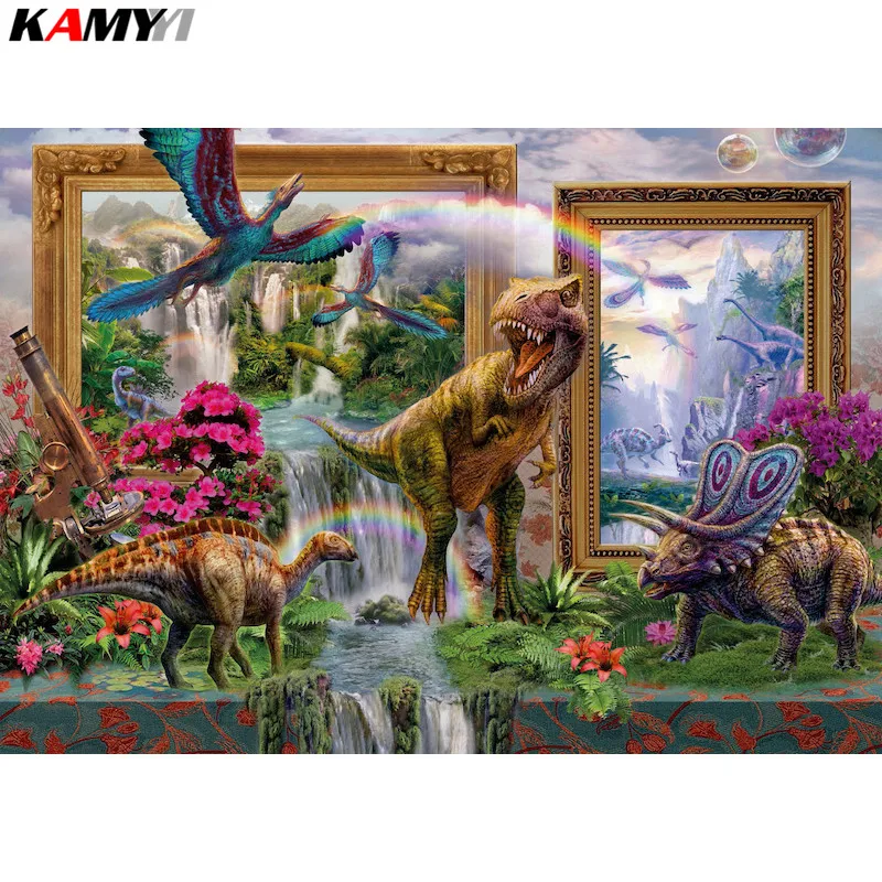 

Full Square/Round Drill 5D DIY Diamond Painting dinosaur 3D Embroidery Cross Stitch Mosaic Decor HYY