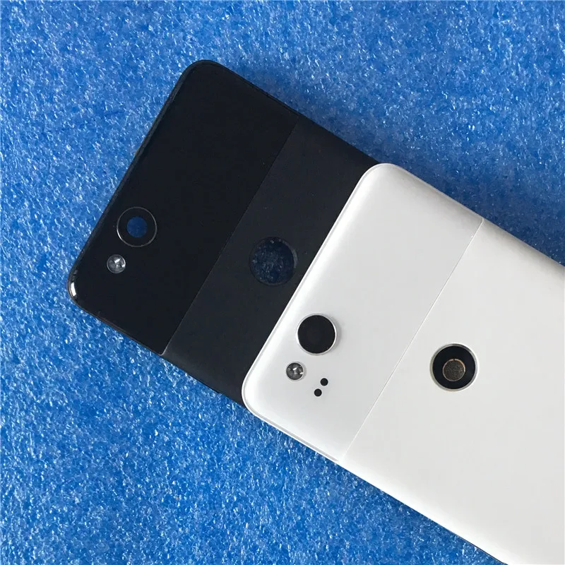 Корпус задней двери для 5," htc Google Pixel 2 Axisinternational чехол для задней батареи+ боковые кнопки питания+ гибкий кабель+ стеклянный объектив