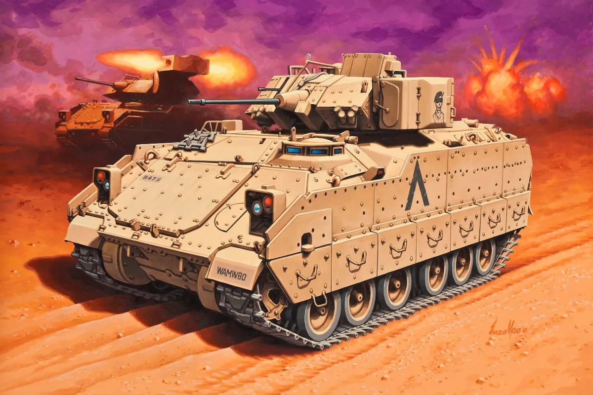 

M2A2 Bradley файтинговые автомобили PQX110 фотоэлемент (рамка в наличии) для настенного искусства декор комнаты домашний декор