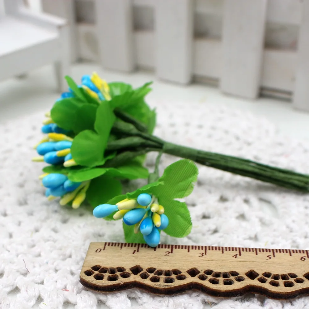2017 10 шт./лот 2 см шелковые искусственные ягоды Stamen Bacca для свадьбы DIY Цветочные