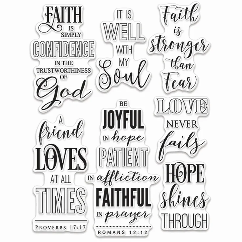 

Hope Shines Transparent Clear Stamps for DIY Scrapbooking/Card Making/ Photo Album Decorative/Kids Fun Decoration Supplies