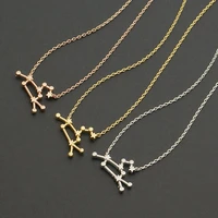 daisies 10pcslot leo zodiac necklace astrology zodiac sign constellation necklace for women star decorated necklace wholesale