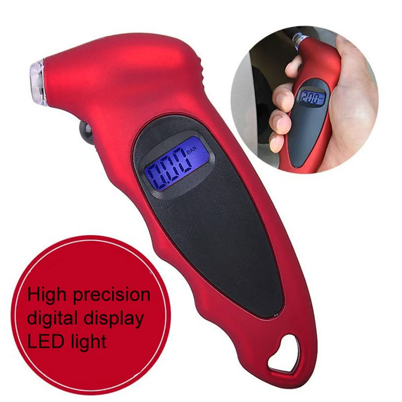 Car Motorcycle Bike Mini Digital Tire Gauge Diagnostic LCD Display Pressure Tool | Автомобили и мотоциклы