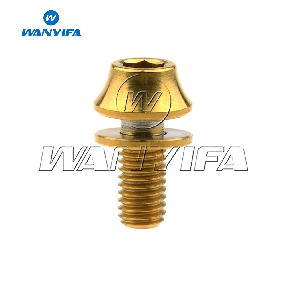 Титановый болт Wanyifa Ti M5x12 мм с шайбами велосипедные шестигранные болты для