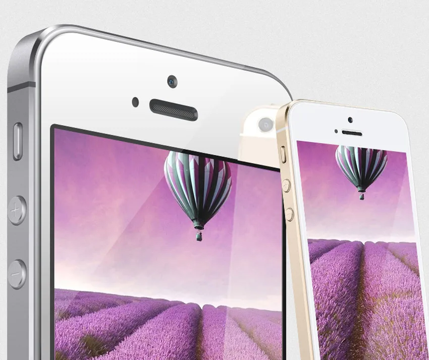 1 шт., переднее цветное закаленное стекло для iPhone 6, 6 S, 7, 8 Plus, зеркальное покрытие для iPhone 5, 5S, 5C, SE, Защитная пленка для экрана