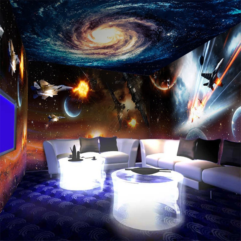 Beibehang обои для стен 3 d бар KTV гостиная комнаты потолок Настенные Звездные войны papel