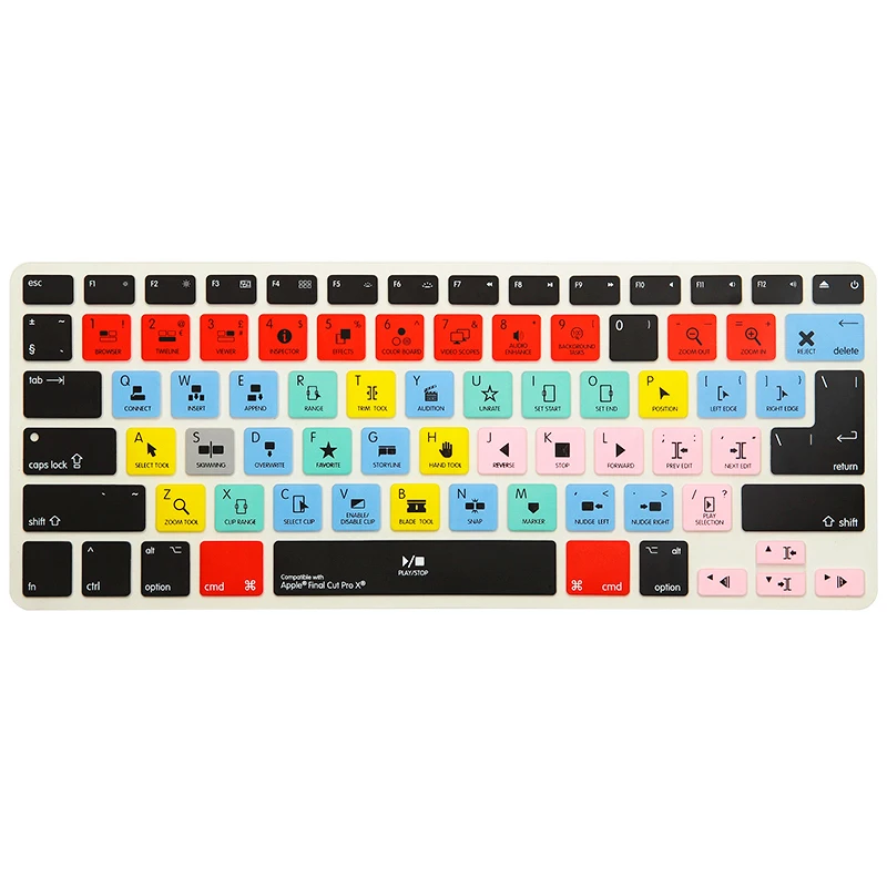 Защитная крышка для клавиатуры apple final cut pro защитная Macbook Air Pro Retina 13 15 17|keyboard cover