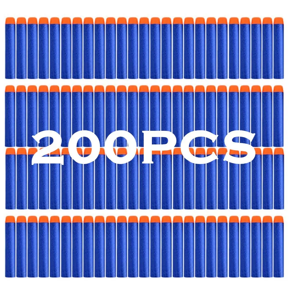 200 pcs Bullets Высокое качество тактическое оборудование пистолет шаттл пуля журнал для Nerf пистолет аксессуары пуля клип совместимый для Nerf пистолет - Цвет: 200 pcs Bullets