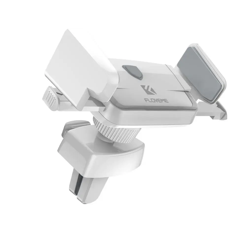 White Gray FLOVEME Автомобильный держатель для телефона с поворотом на 360 градусов, держатель для мобильного телефона для iPhone, samsung - Цвет: White Gray
