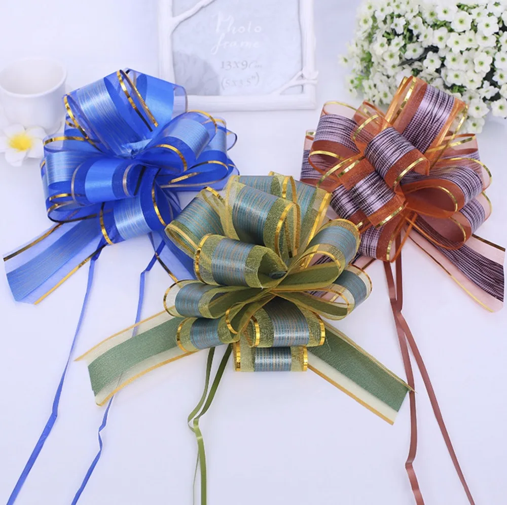 20 шт. очаровательная органза большой 5 см Тянуть Поклон ленты Свадебный