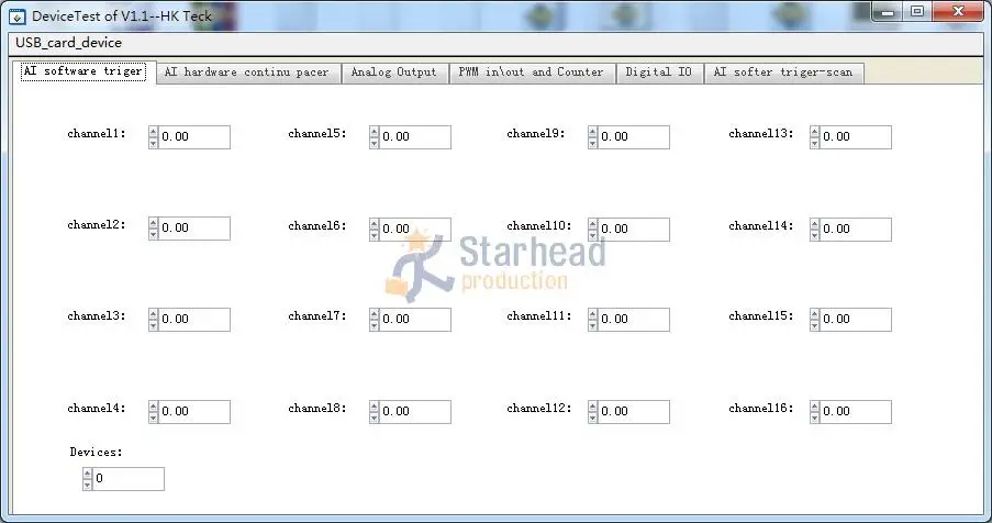 USB DAQ модуль сбора данных 16AD 2AO 8DI 8DO PWM Counter 100Ksps LabVIEW delphi VB.net VC6.0 примеры Matlab Labwindows|screw