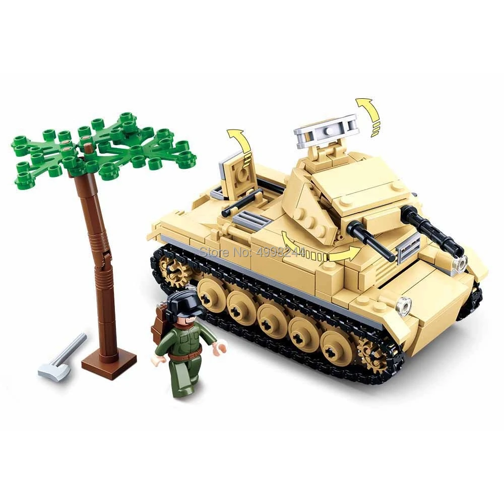 Sluban 356 шт военные мировые войны 2 ww2 panzer Танк строительные блоки игрушка|Блочные