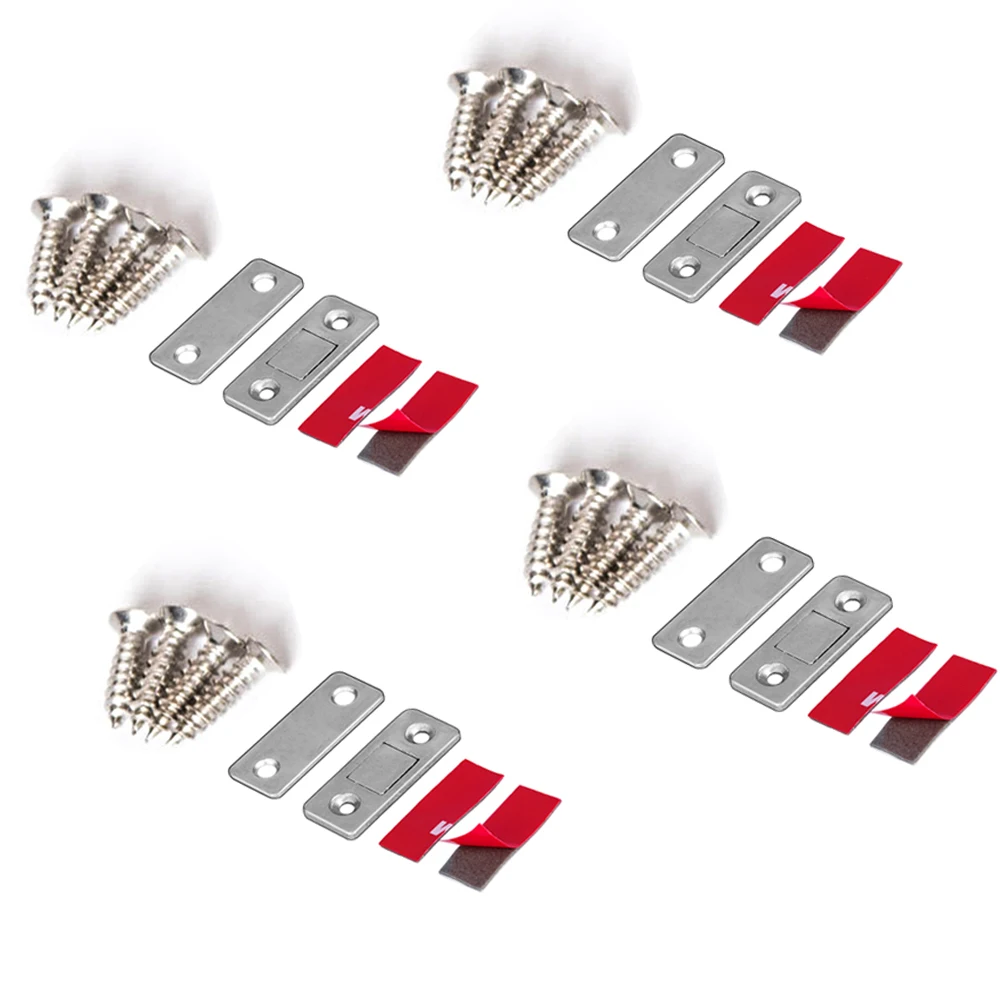 4 комплекта магнитных дверных доводчиков для шкафа ультратонкие защелки мебели