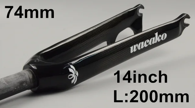 Белый Wacako 14, 16, 18, 20, 22 дюйма, Складывающийся BMX велосипед T700, полностью углеродная вилка из углеродного волокна, передняя вилка для велосипеда, вилка для мотокросса - Цвет: Белый