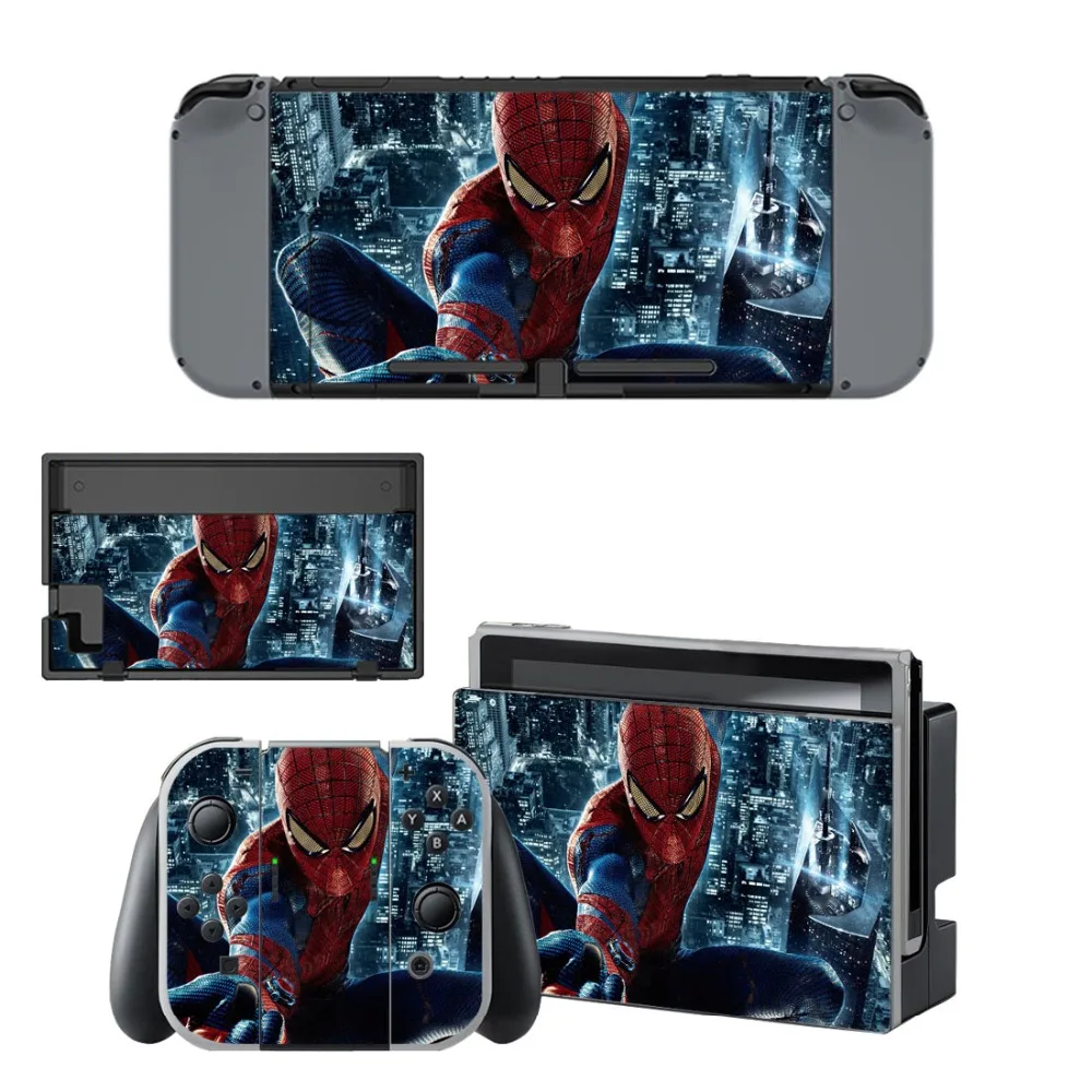 Виниловая наклейка мстители Человек паук Защитная пленка для Nintendo Switch консоль NS +