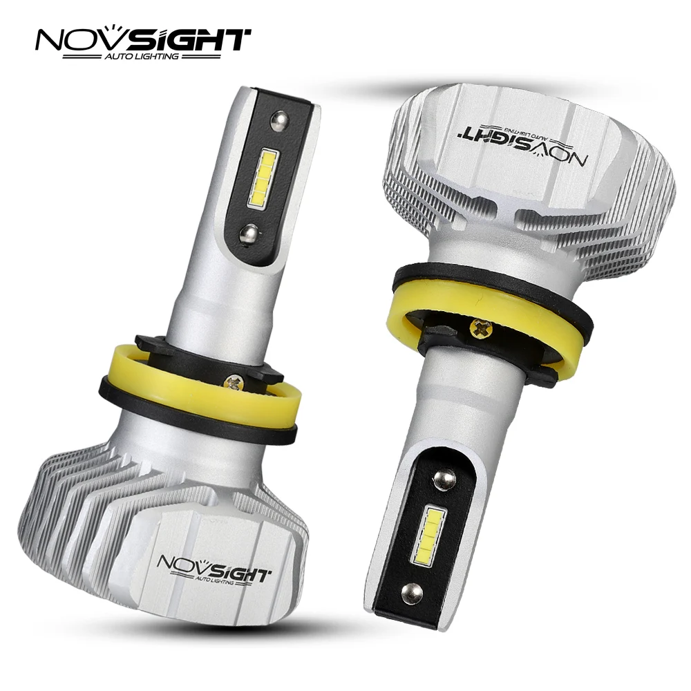 NOVSIGHT супер яркие фары автомобиля h11 светодиодный h8 h9 10000LM 6500K лампа H3 H1 авто лампы