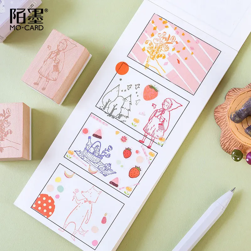 Красная серия штампов для верховой езды DIY деревянные и резиновые штампы
