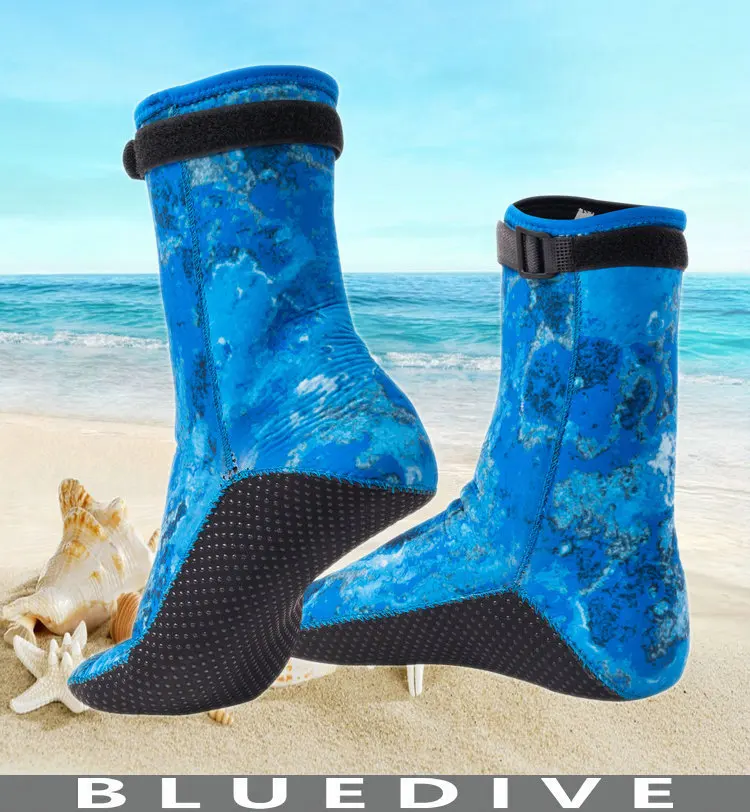 Оборудование для подводного плавания 3 мм Нескользящие камуфляжные носки