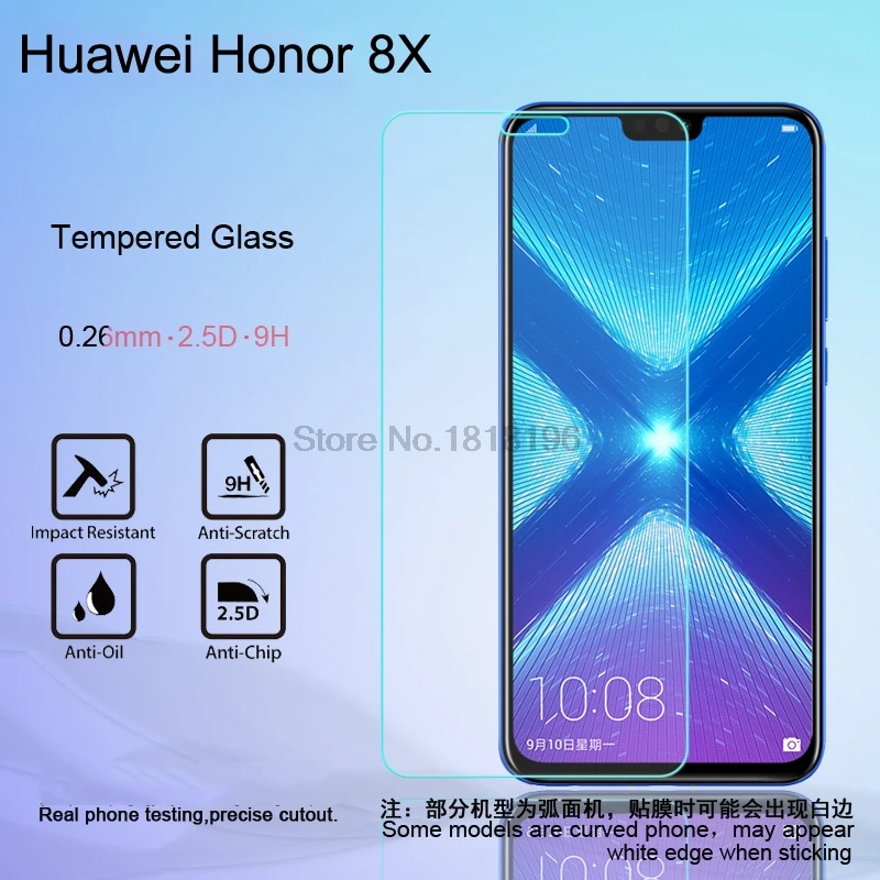 

Закаленное стекло для Huawei Honor 8X Защита экрана для Honor 8X Защитная пленка для телефона Huawei Honor 8X стеклянная крышка