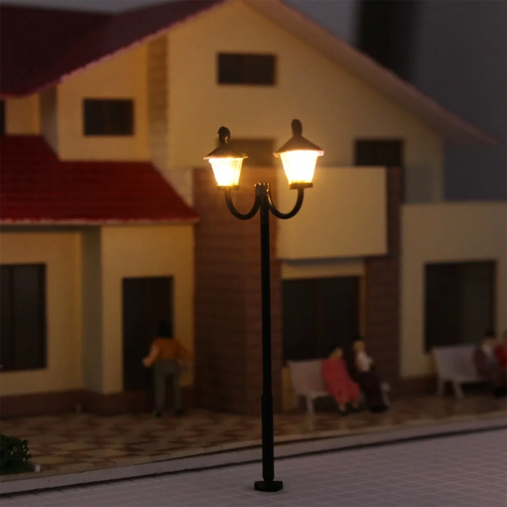 10 шт. модели железнодорожного Досуг светодиодный фонарный столб светильника