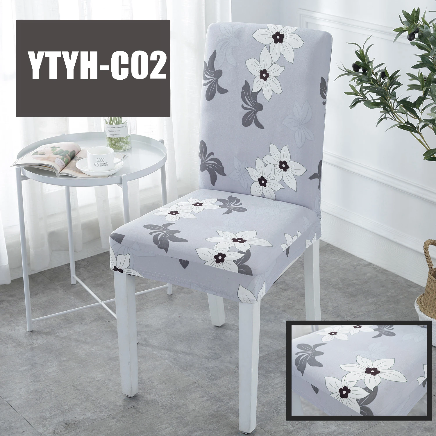 YTYH-C02 Чехлы на стулья спандекс Банкетный Свадебный Чехол для стула Slipcover Asent Capa Para Cadeira Externa Чехлы для обеденных Вечерние - Цвет: YTYH-C02