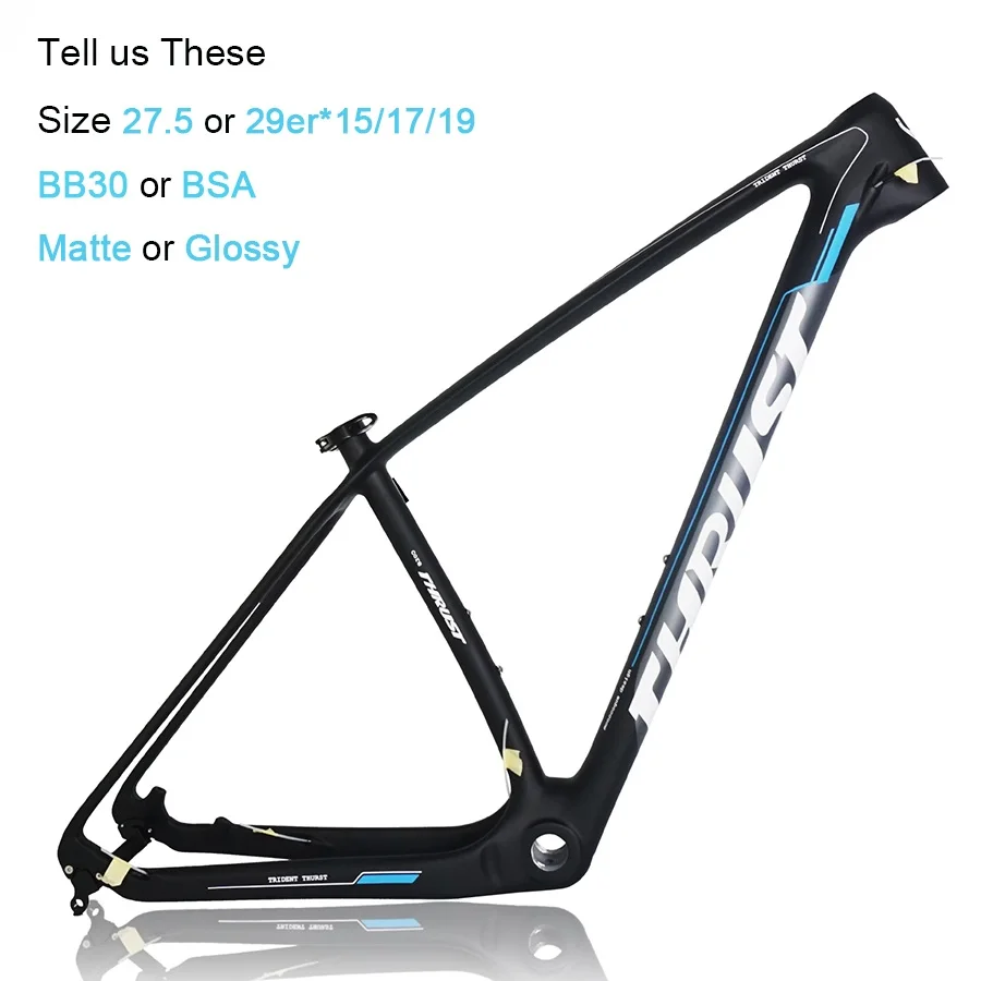 Упорная велосипедная карбоновая рама для велосипеда mtb 29er 27,5 er BSA BB30 карбоновая велосипедная рама 2 года гарантии - Цвет: blue 1