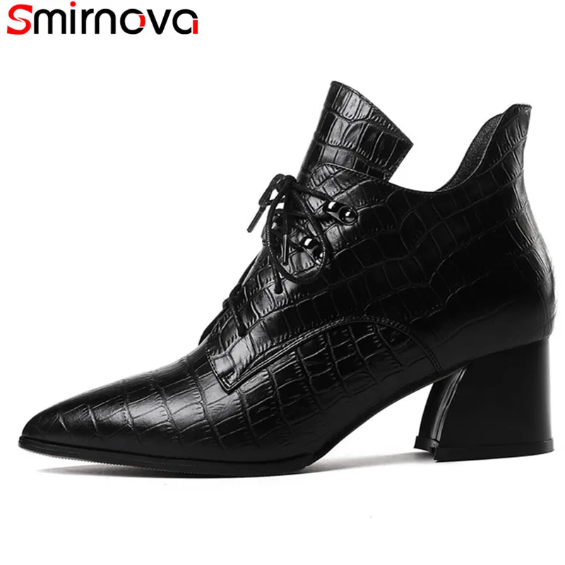 Smirnova/2018 г. новое поступление натуральная кожа сапоги зимние женские ботинки на