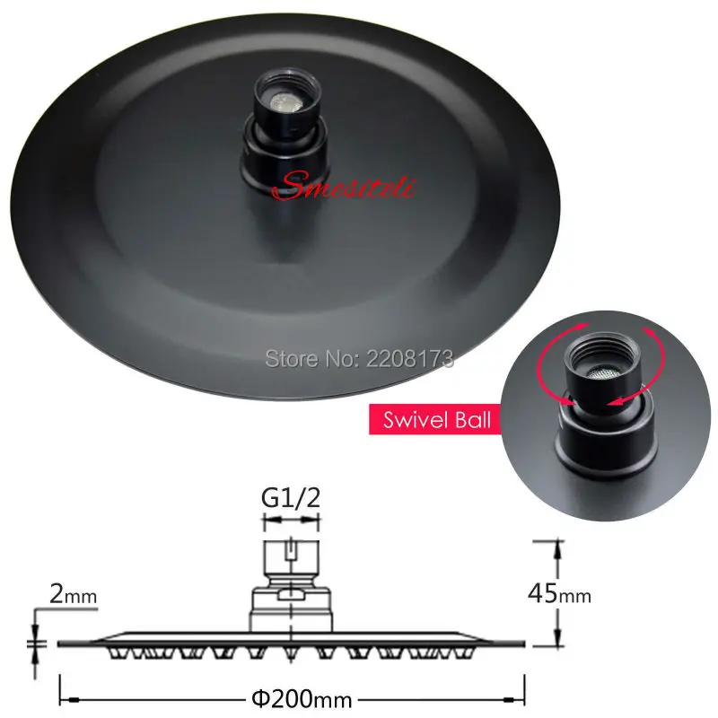 Smesiteli простой стиль оптовая продажа круглая тонкая дождевая насадка для душа 8
