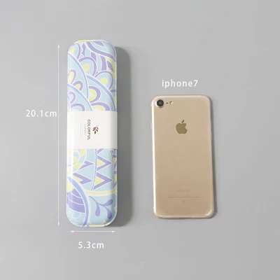 winter JIANWU/Minimalism iron Tinplate creative stationery box tin pencil box Cartoon pencil case school student gifts - Цвет: winter