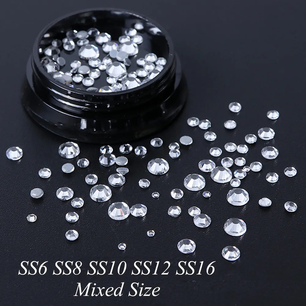 Стразы для украшения ногтей JI995 стразы с плоской задней стороной стеклянные