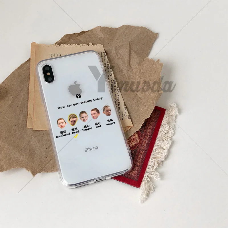 Yinuoda ухмылка мальчик ежедневно настроение обновление для iPhone 7 Plus/6/6 S/8 Plus X XS Max XR