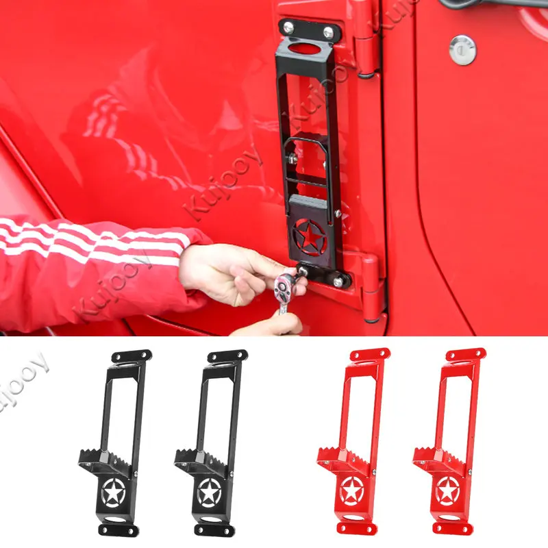 

For Jeep Wrangler 2007-2016 Car Door Pedal Metal Car Styling Accessories