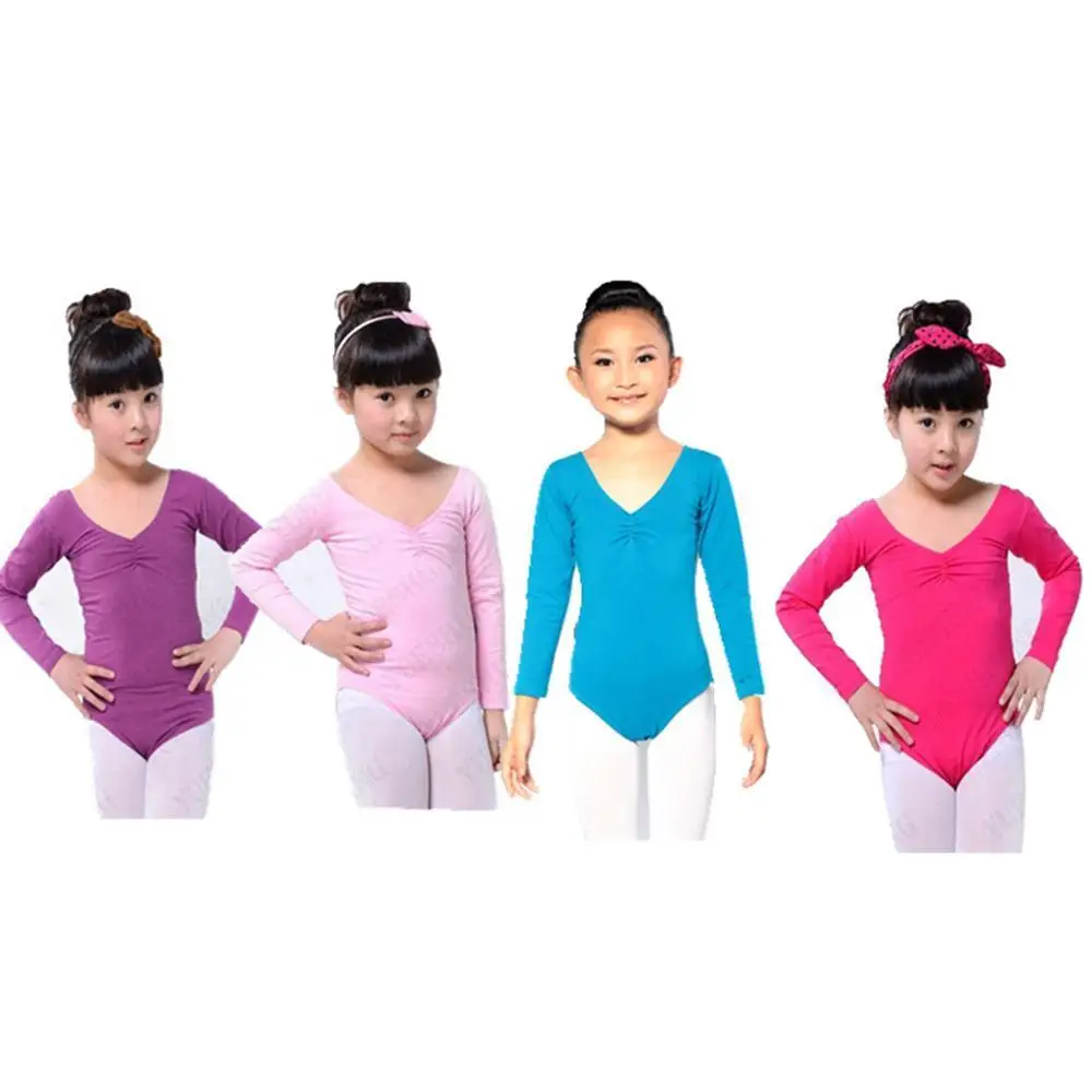 Купальник с длинными рукавами Детский костюм для балета гимнастики катания на