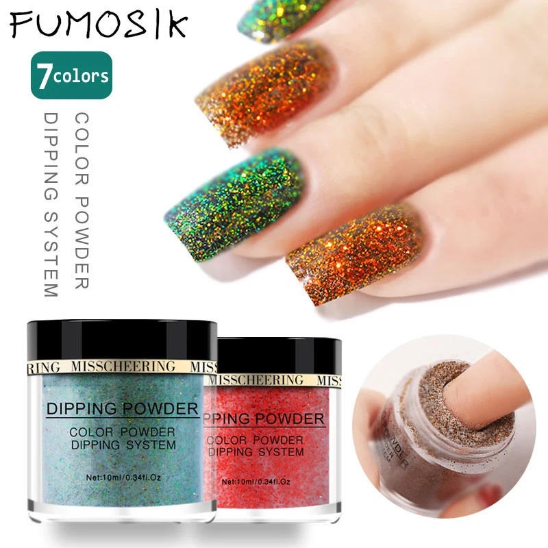 Голографические погружные порошки для ногтей градиентные блестящие украшения