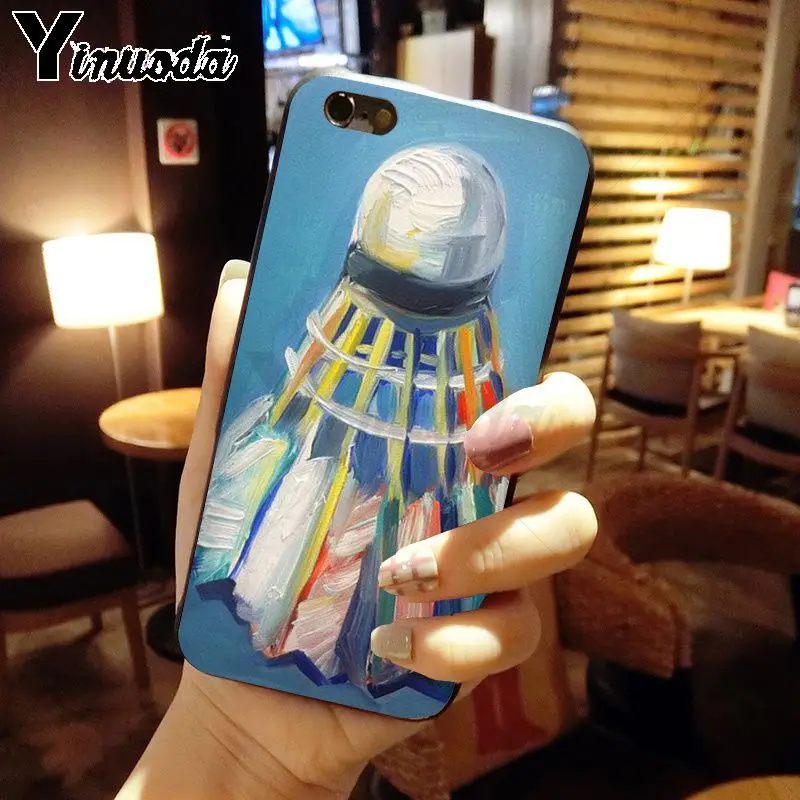 Yinuoda Бадминтон Спорт DIY печать рисунок силиконовый чехол для телефона iphone X XS MAX 8 7