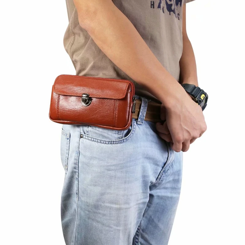 

Universal Men Belt Clip Phone Bag Case For Samsung Note 9/Note8/A8 star Case For iPhone/Xiaomi/Huawei/Sony/Asus Hang Waist Bag