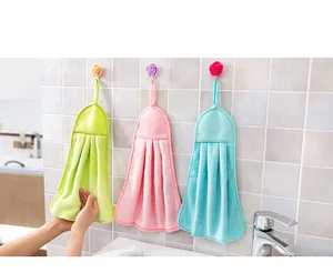 Салфетка для уборки, 1 шт., три цвета, подвесное полотенце, супервпитывающая бархатная салфетка кораллового цвета, кухонное полотенце, посуда, 44*28 см ок 0604