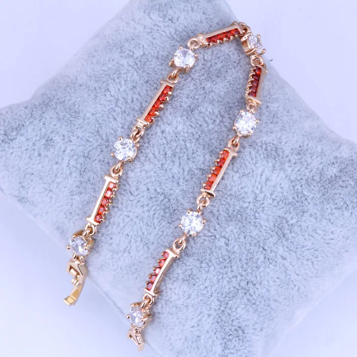 Новый дизайн желтый золотой красный имитация граната белый кубический цирконий