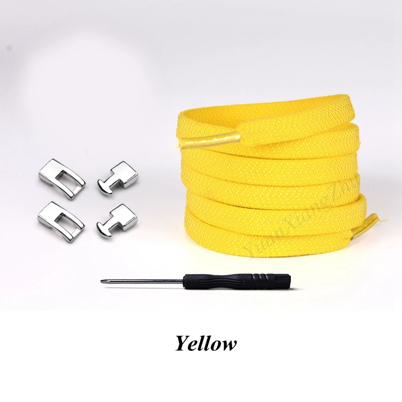 Yellow Новые эластичные шнурки с перекрестной пряжкой для детей и взрослых унисекс кроссовки 1 секунда шнурки быстро не завязываются шнурки ленивые шнурки - Color: Yellow