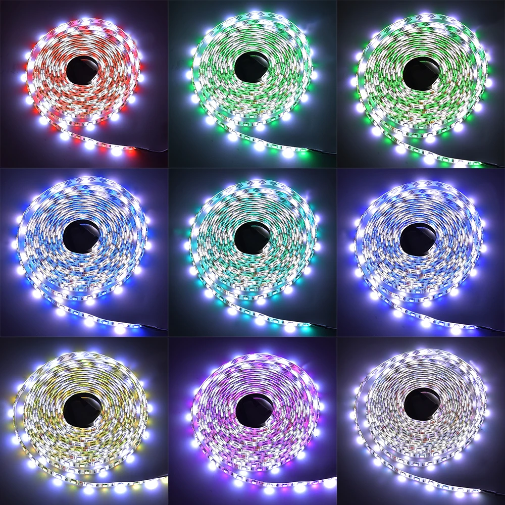 

5M WiFi RGBW RGBWW LED Strip 12V 60 leds/m IP67 Waterproof Flexible Colorful Rope Lighting+WiFi LED Controller+12V Power Adapter