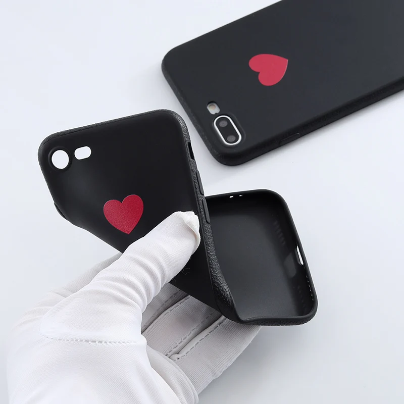 SoCouple Cute Candy Color Soft Silicone Phone Case For iphone 7 7plus Cartoon Love Heart Cover 6 6s 6/8plus |