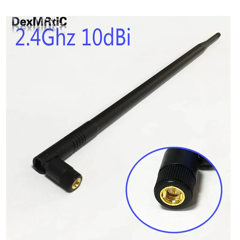 Антенна Wi Fi 2 4 ГГц 10dBi SMA Мужская Беспроводная WLAN черная флодирующая Omni роутер