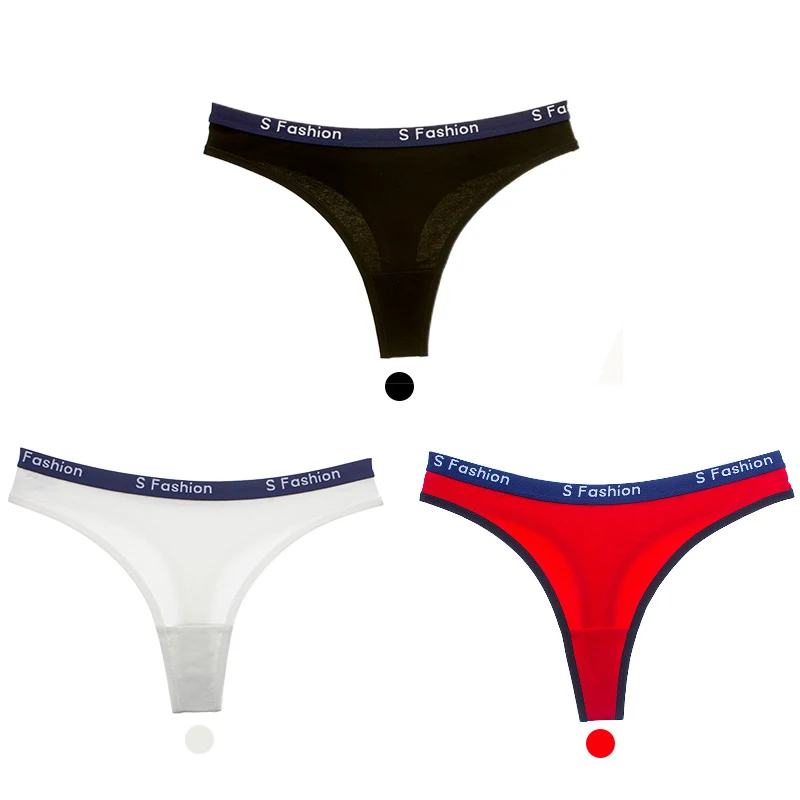 3pcs-C02 JERRINUT, 3 шт., нижнее белье, женские стринги, женские трусики, сексуальные стринги, женские хлопковые трусы, бесшовное женское нижнее белье, стринги - Цвет: 3pcs-C02
