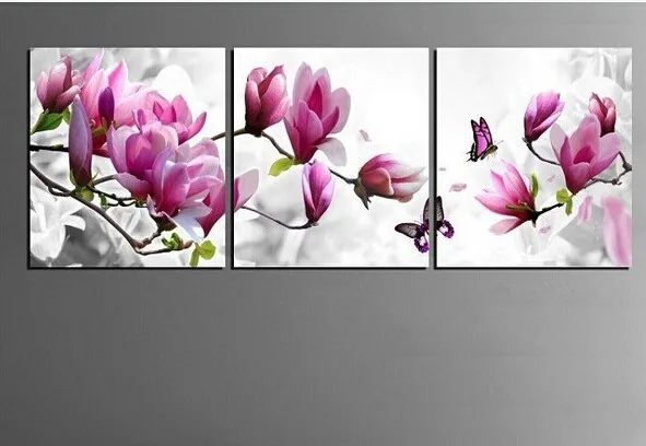 Высокоточный домашний декор набор из 3 холщовых лент с цветочным принтом розовый