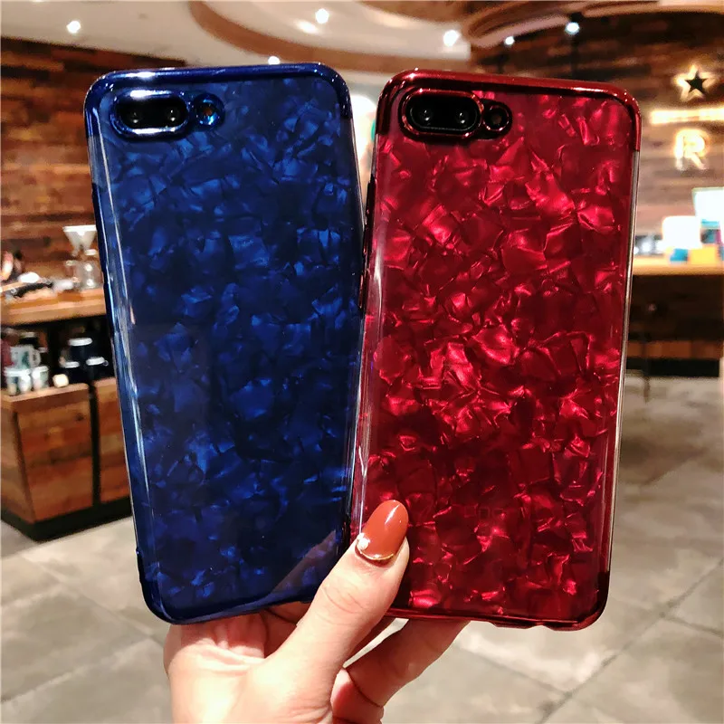 Блестящий блестящий Мраморный чехол для телефона Huawei Honor 10 9 9i 8 7X 7C Y6 Y7 Prime 2018 iphone 7