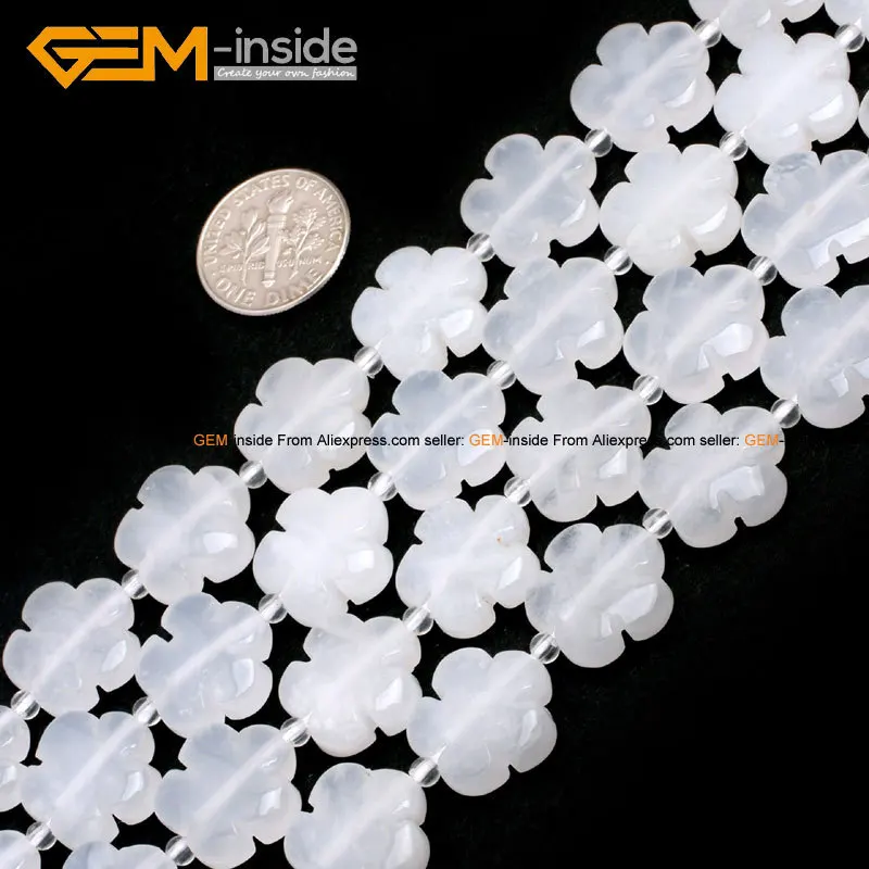 Драгоценный камень внутри 15 мм натуральный бисер Роза Плюмерия цветок бусины для