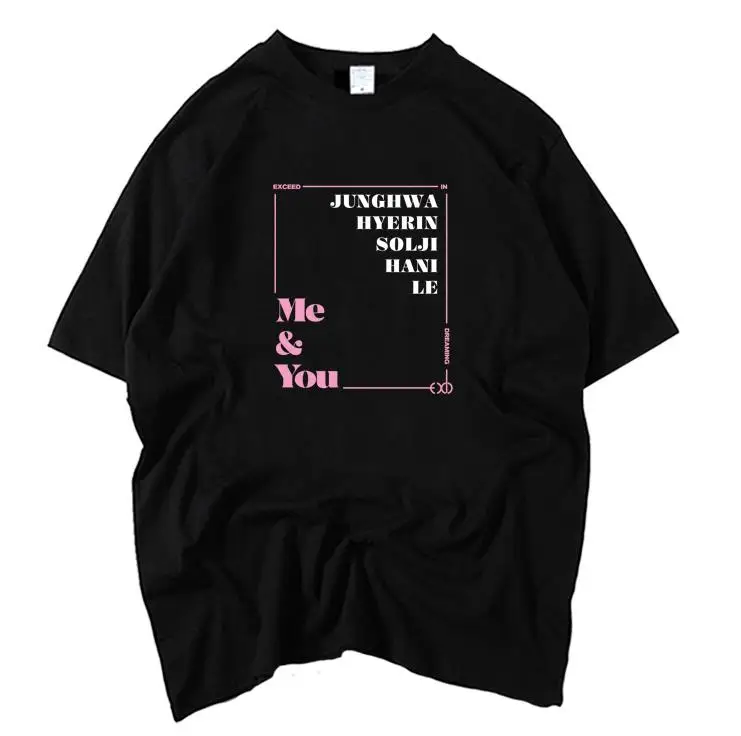 Футболка Exid с круглым вырезом и коротким рукавом модная рубашка в стиле kpop