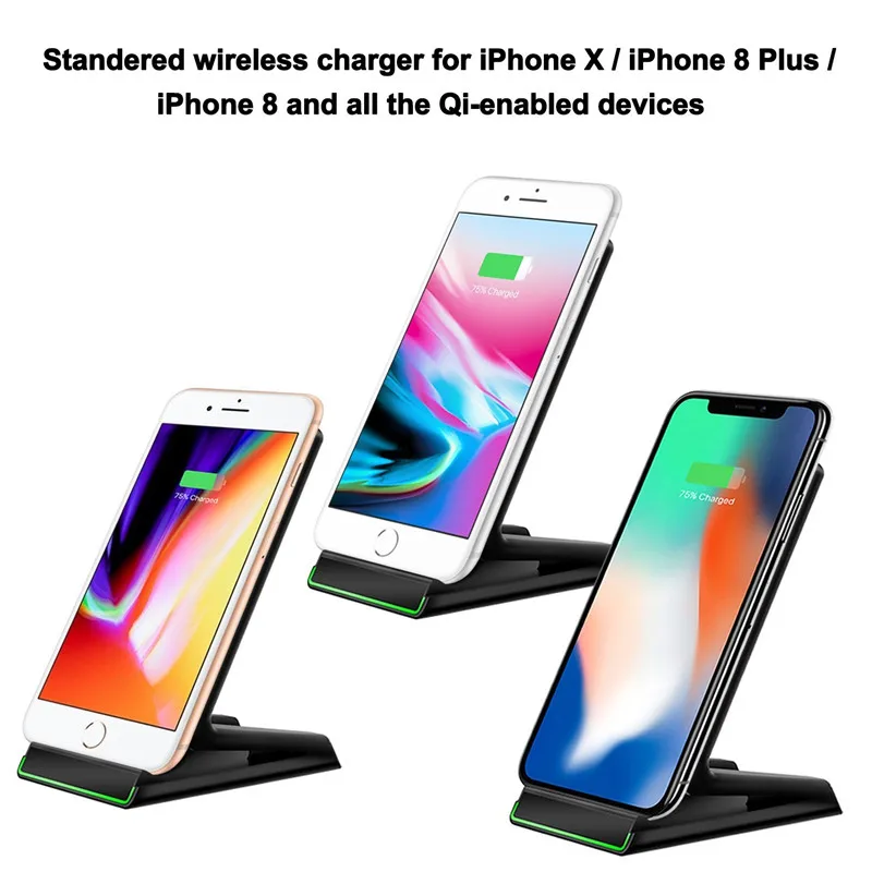 Qi 10W Fast Wireless Charger For iPhone X 8 Plus Power Charging Samsung Galaxy S7 S8 S9 Note Universal adapter | Мобильные телефоны